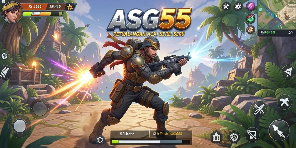 Tampilan gameplay mendebarkan dari ASG55 dengan aksi yang seru.