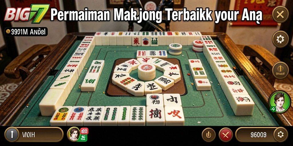 Tampilan gameplay menarik dari BIG77 dengan desain Mahjong yang kaya.
