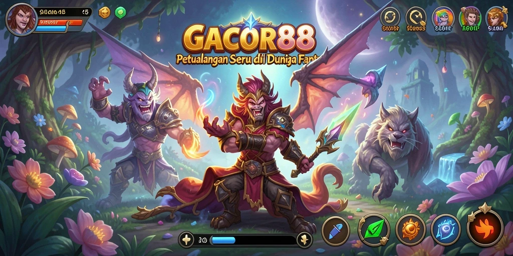 Tampilan menarik dari gameplay petualangan GACOR88.