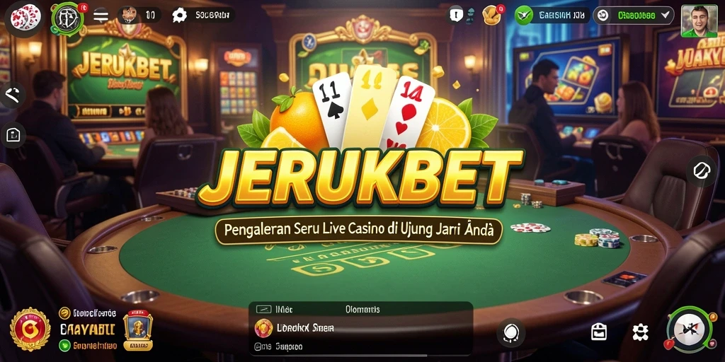 Tampilan gameplay JERUKBET yang menegangkan di Live Casino.