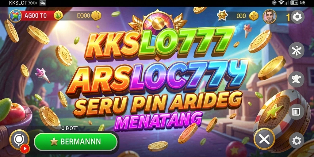 Tampilan gameplay seru KKSLOT777 di layar.