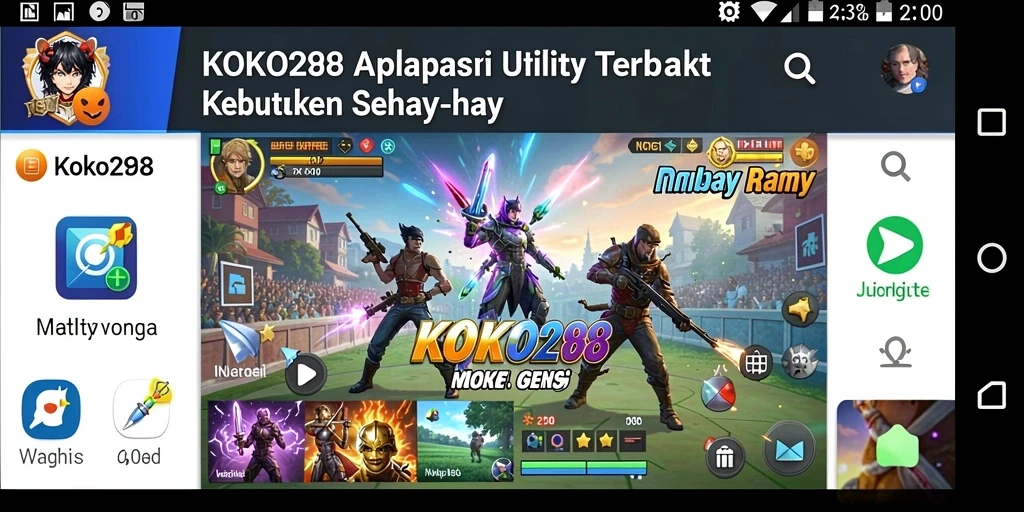 Tampilan antarmuka KOKO288 yang menarik dan praktis.