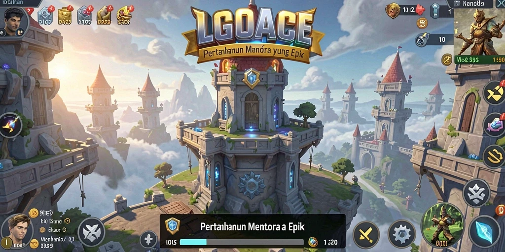 Gameplay Tower Defense yang seru dan menantang.