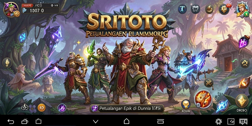 Tampilan gameplay menarik di dunia SRITOTO yang luas.