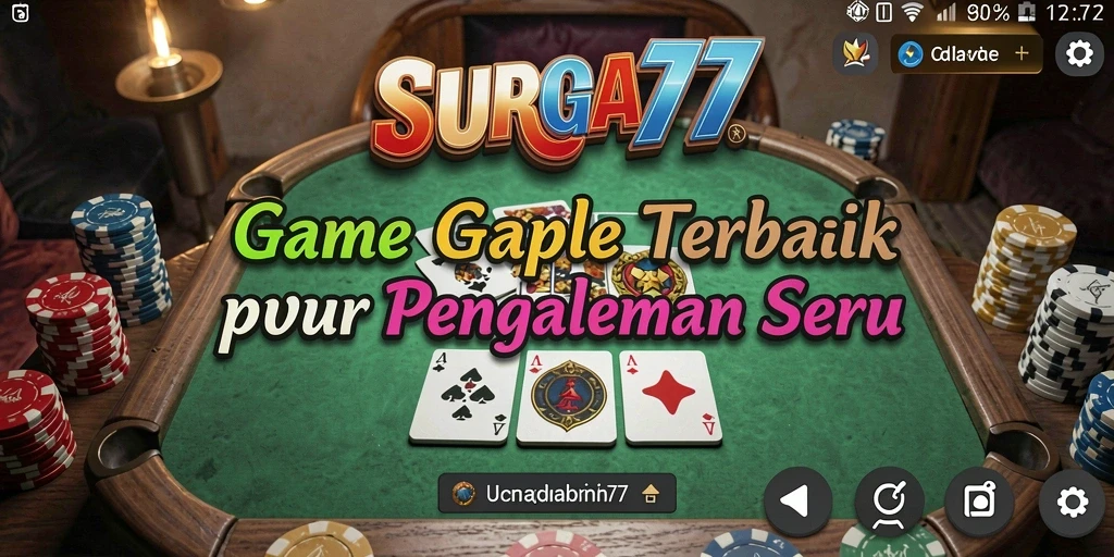 Tampilan gameplay seru dari SURGA77 yang menampilkan kartu dan interaksi pemain.